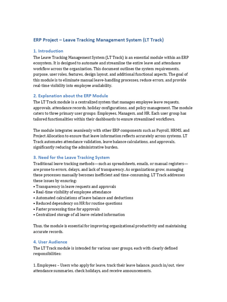 LT Track SRS Detailed | PDF | Enterprise Resource Planning | Computing