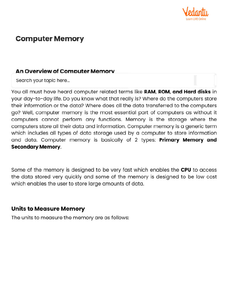 Computer Memory | PDF