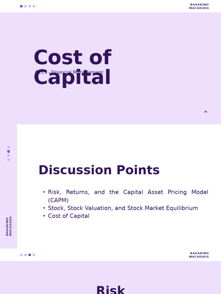 Ae15Financial Management Cost of Capital g6 Report PDF Cost Of