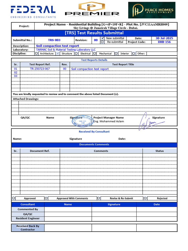 Trs-003-Soil Compaction Test Report | PDF