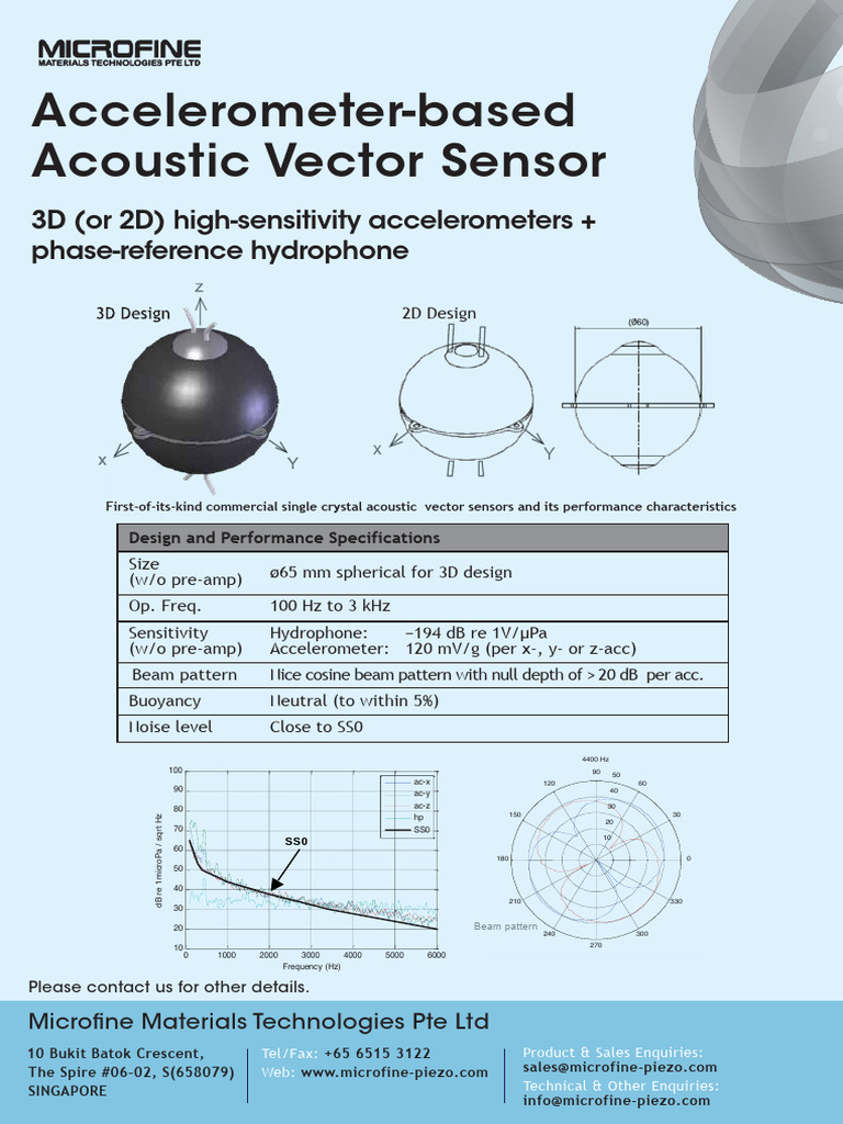Acoustic Vector Sensor Specifications | PDF | Electronics | Classical ...