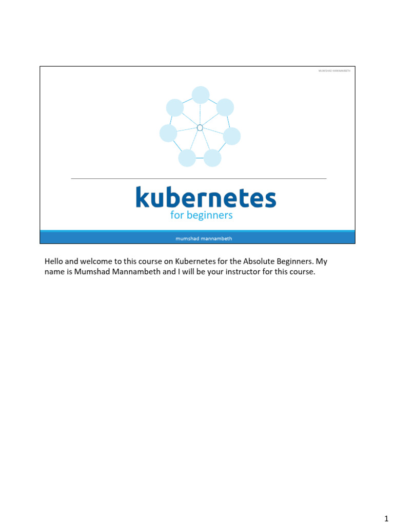 Kubernetes Basics for Absolute Beginners | PDF | Operating System ...