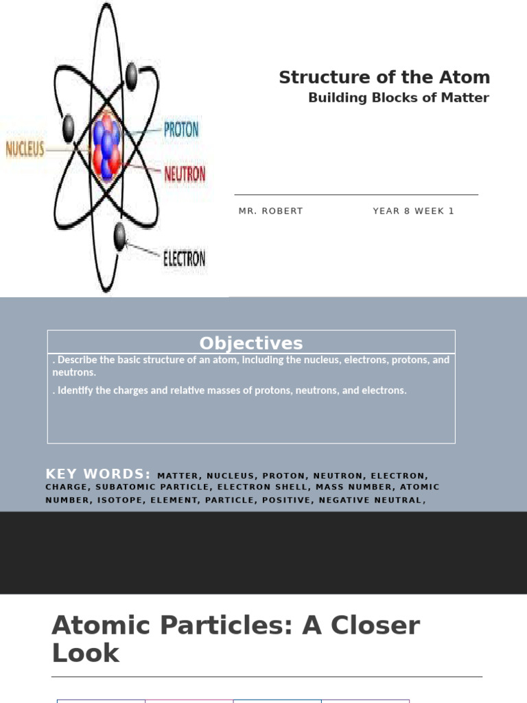 Understanding Atomic Structure and Particles | PDF