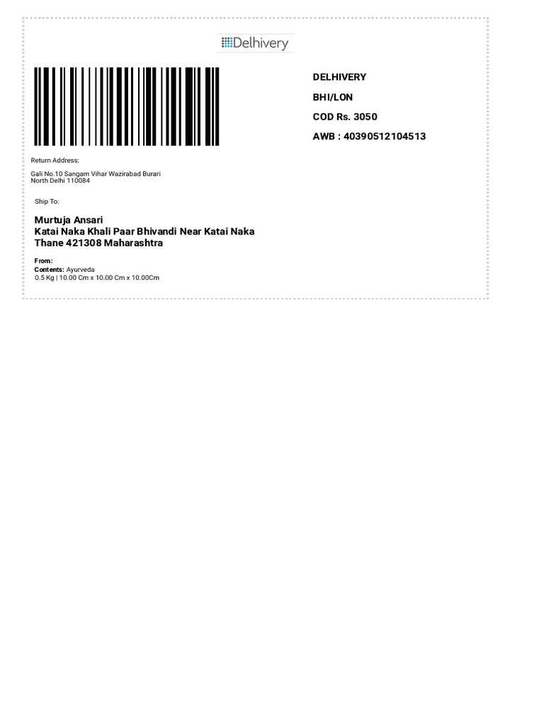 Shipment Labels | PDF