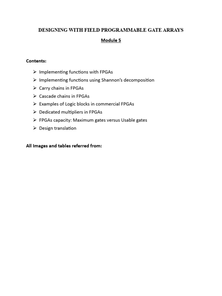 Module 5 | PDF | Field Programmable Gate Array | Logic Gate