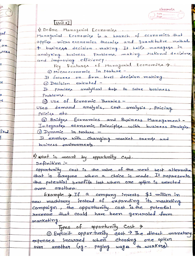 Economics Unit 1 | PDF
