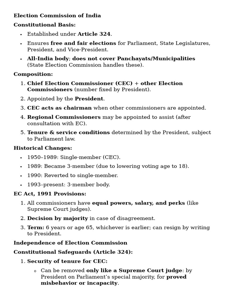 Overview of India's Election Commission | PDF | Electronic Voting | Voting