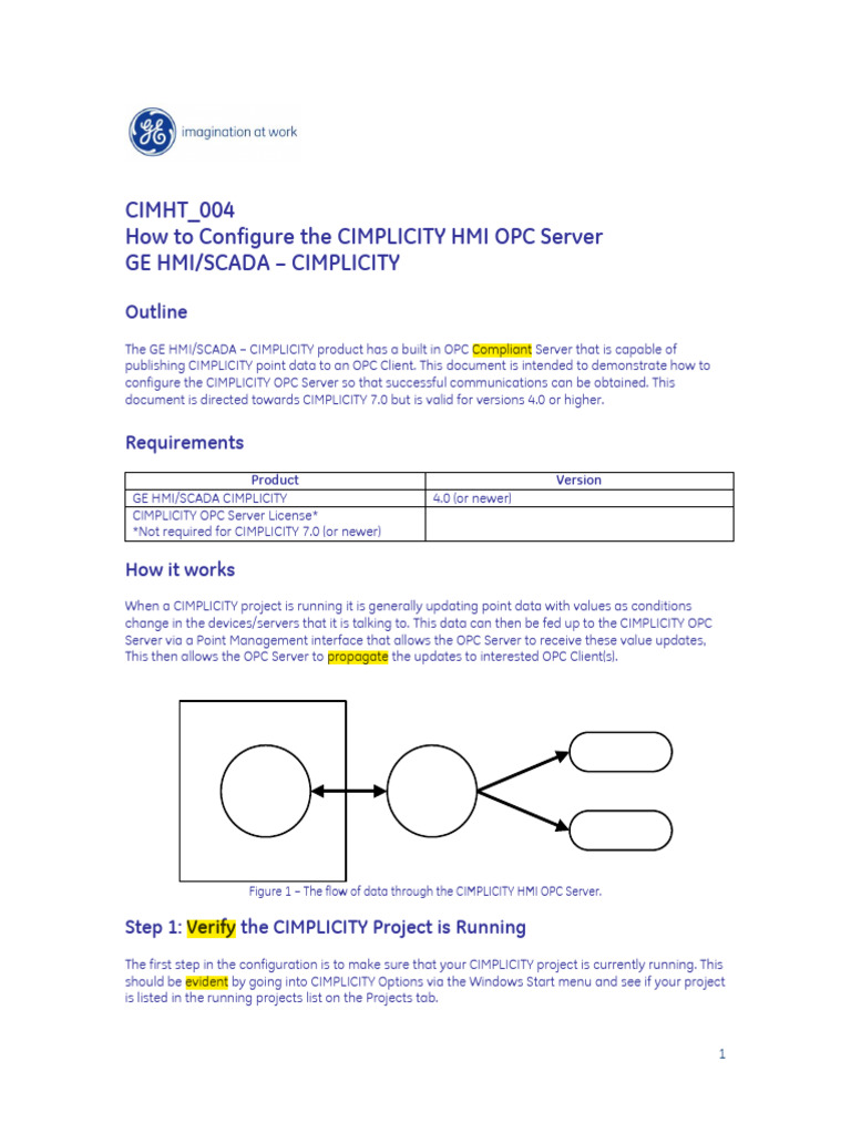 Configure CIMPLICITY HMI OPC Server | PDF | Computer Architecture ...