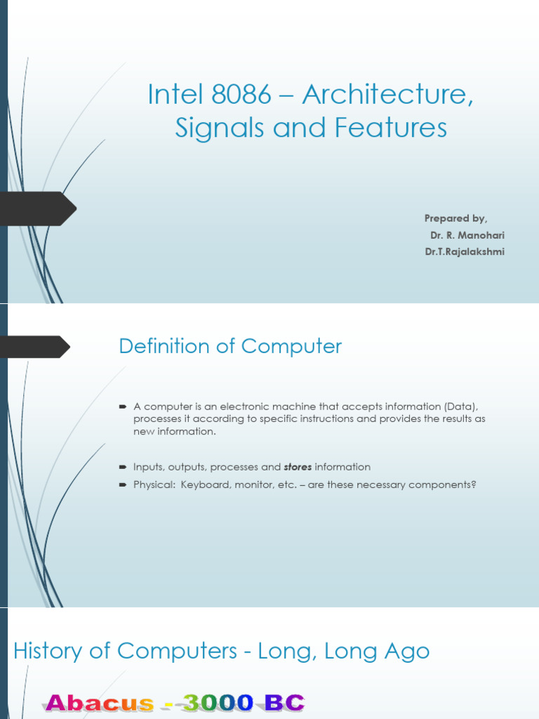 Unit 1 Part 1 | PDF | Central Processing Unit | Integrated Circuit