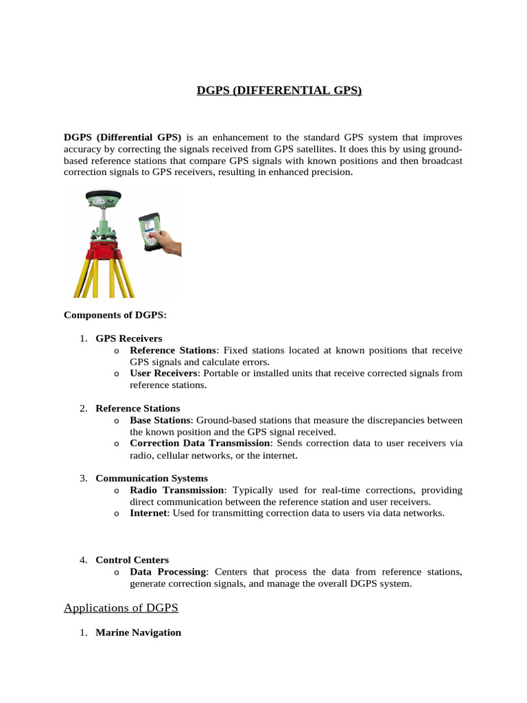 DGPS | PDF | Global Positioning System | Telecommunications