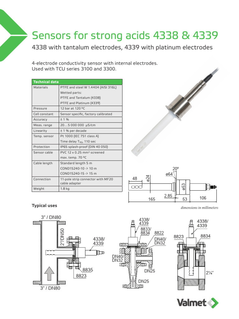 4338+4339 Concentration Sensors Ds D07562 V1-4 EN | PDF