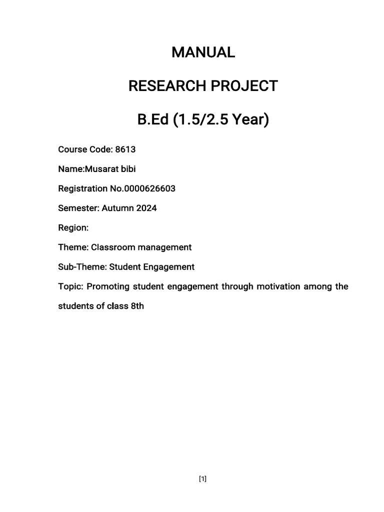 Promoting Student Engagement Through Motivation Among The Students ...