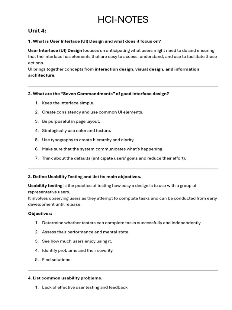 UI Design Principles and Usability Testing | PDF | Usability | User ...