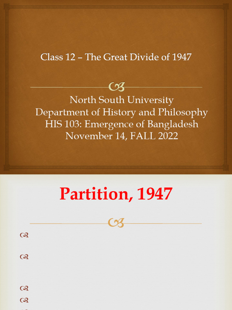Class 12 - Birth of Pakistan 1947, Fall 2022 | PDF | Partition Of India ...