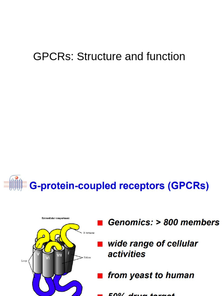 GPCRs | PDF | Cell Signaling | Neurochemistry