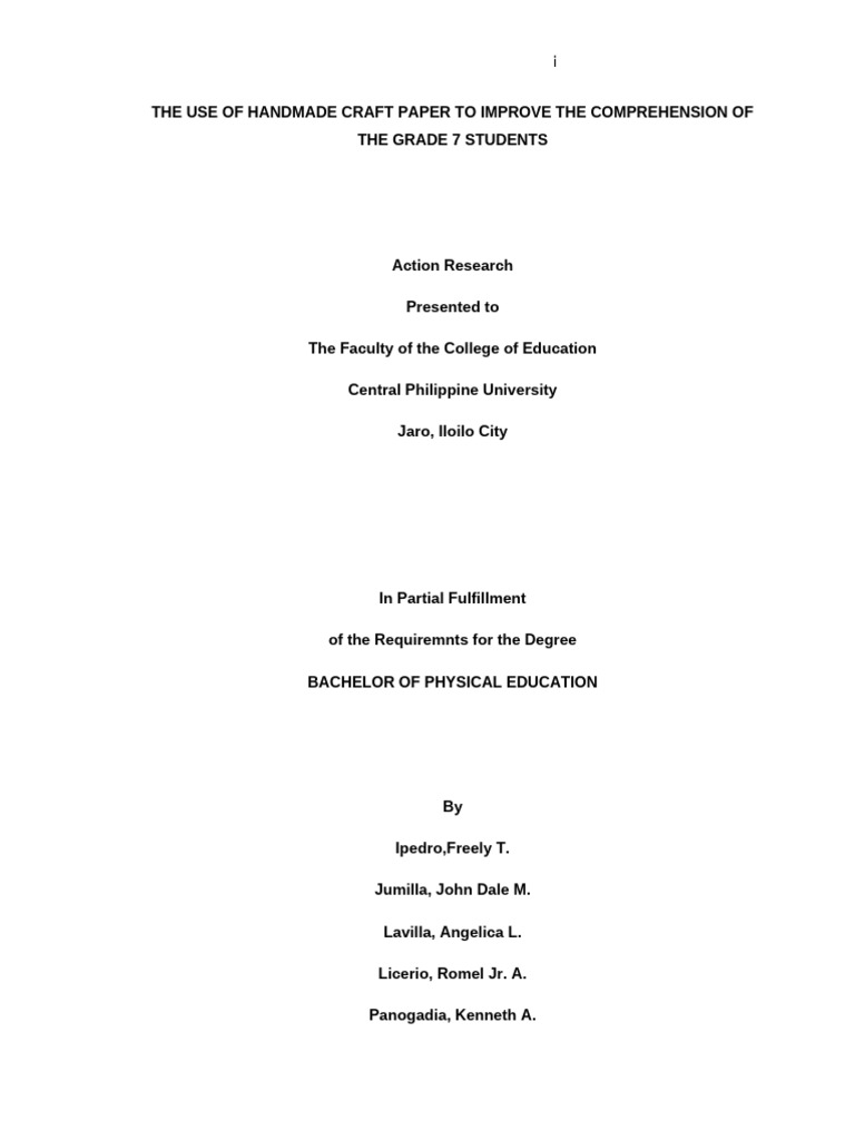Handmade Paper for Grade 7 Comprehension | PDF | Reading Comprehension ...