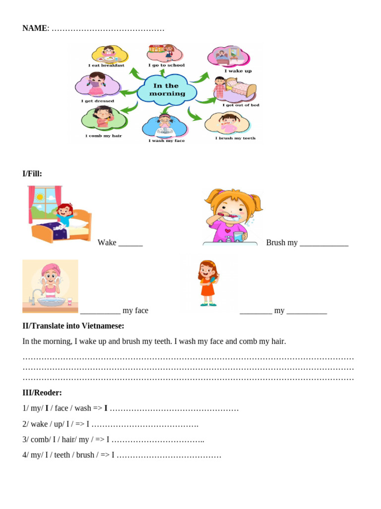 Daily Routines Morning | PDF