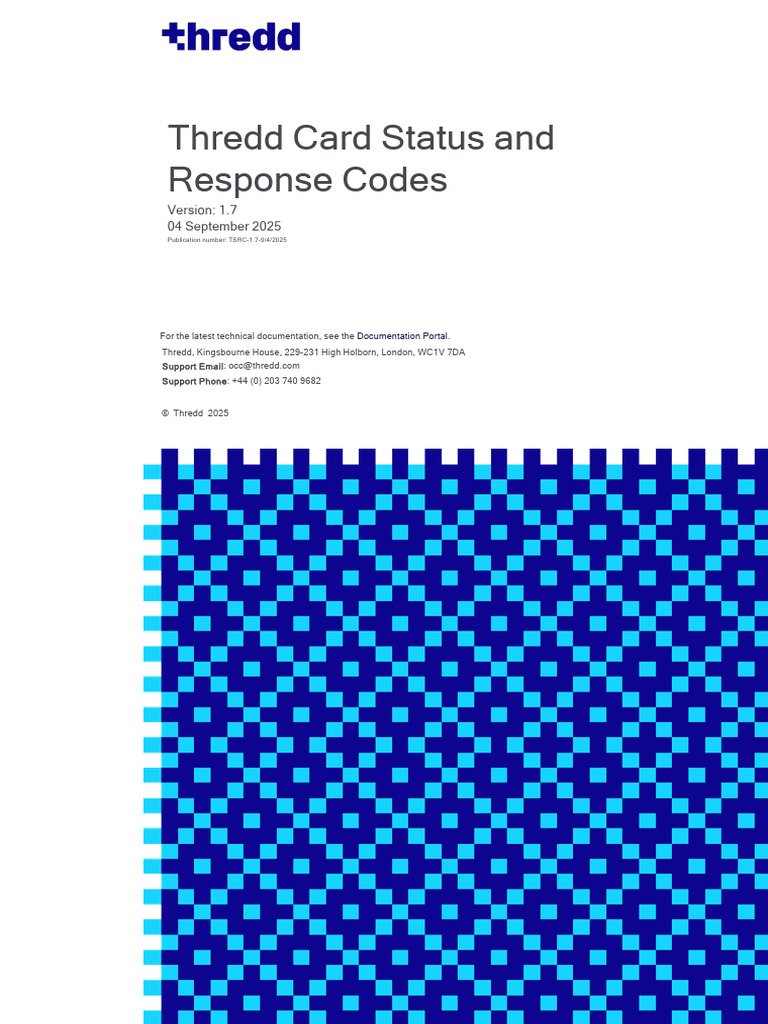 Thredd Card Status & Response Codes Guide | PDF | Visa Inc. | Master Card