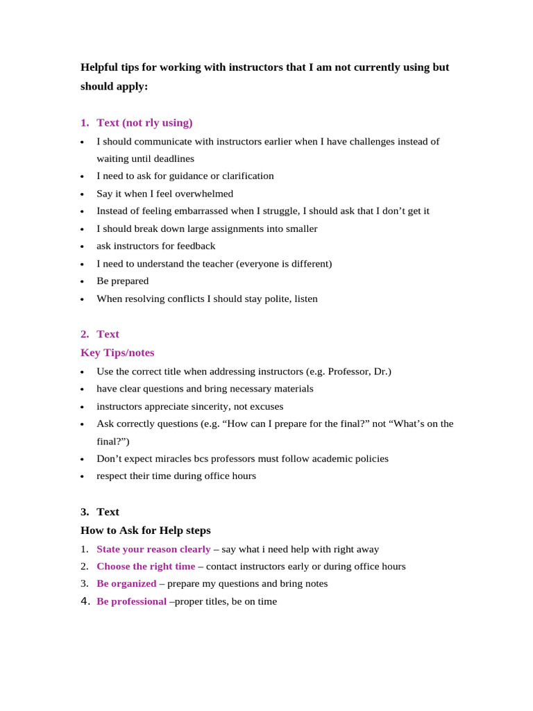Effective Communication with Instructors | PDF