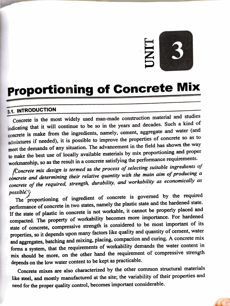 Concrete 3rd Chapter | PDF