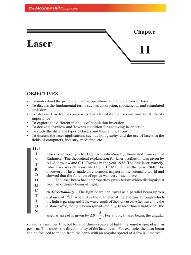 Understanding Laser Principles and Applications | PDF | Laser | Laser Diode