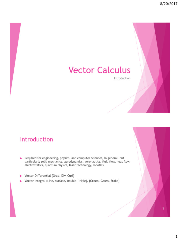 Vector Calculus | PDF | Integral | Vector Calculus
