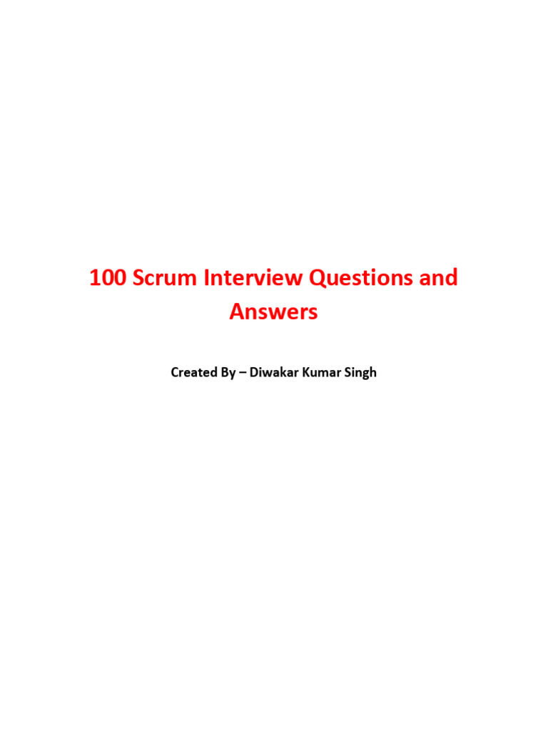 100+scrum | PDF | Scrum (Software Development) | Technology Development