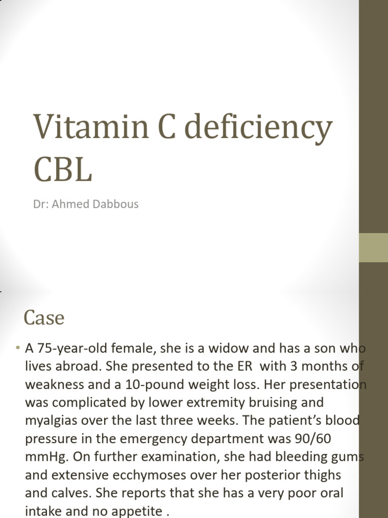 Vitamin C Deficiency PDF | PDF