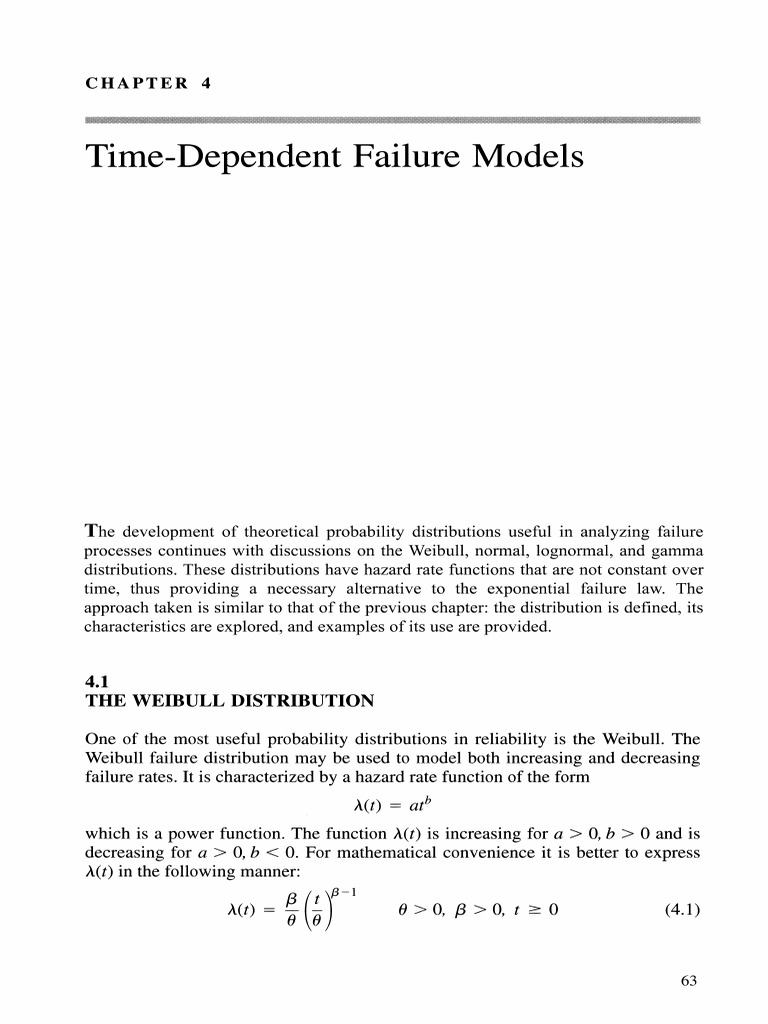 Time-Dependent Failure Models Explained | PDF | Normal Distribution ...