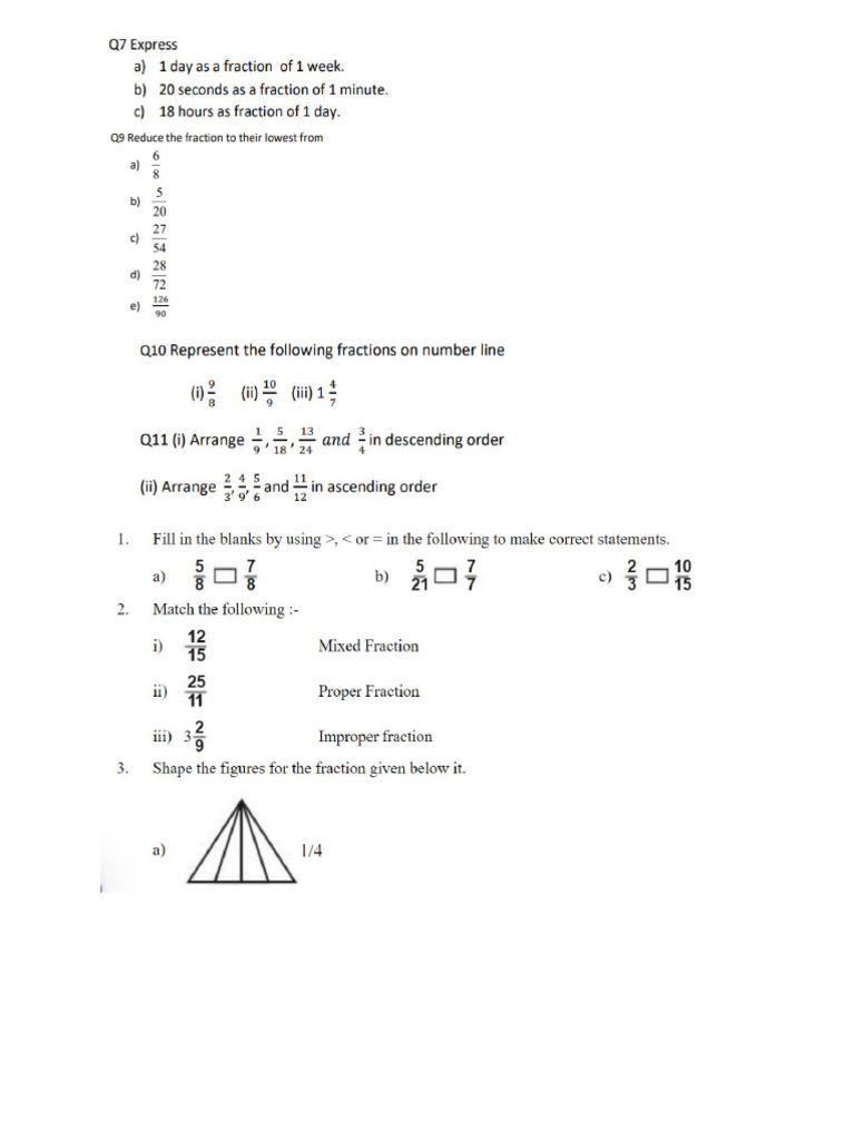 Grade 6 Fraction | PDF