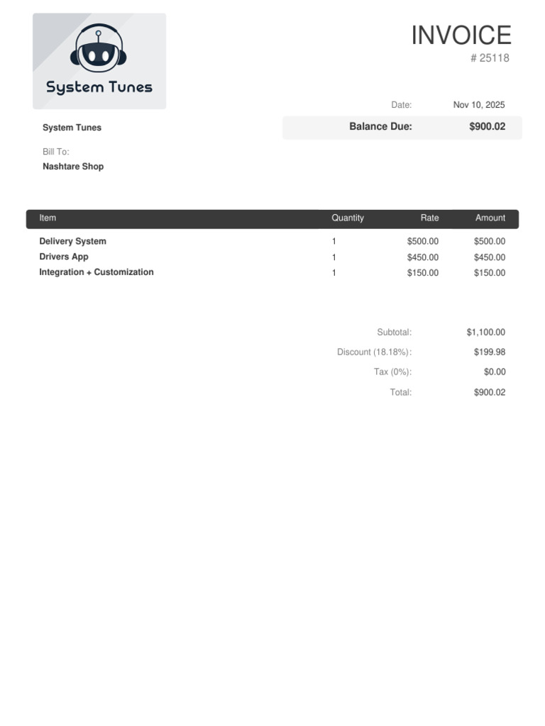Invoice 25118 (2) | PDF
