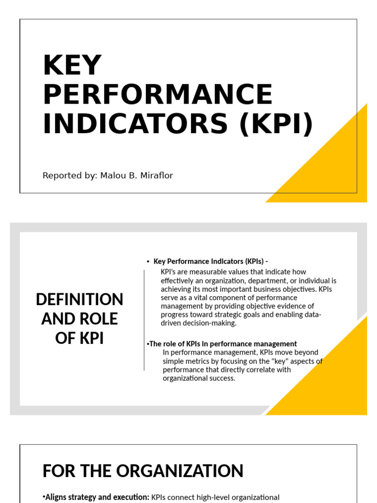 Topic 9 - Key Performance Indicators - Malou Miraflor | PDF ...