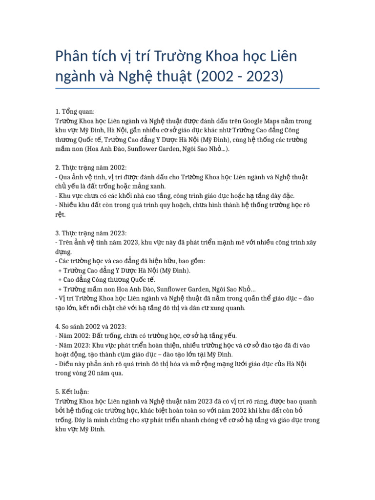 Phan Tich Vi Tri Truong | PDF