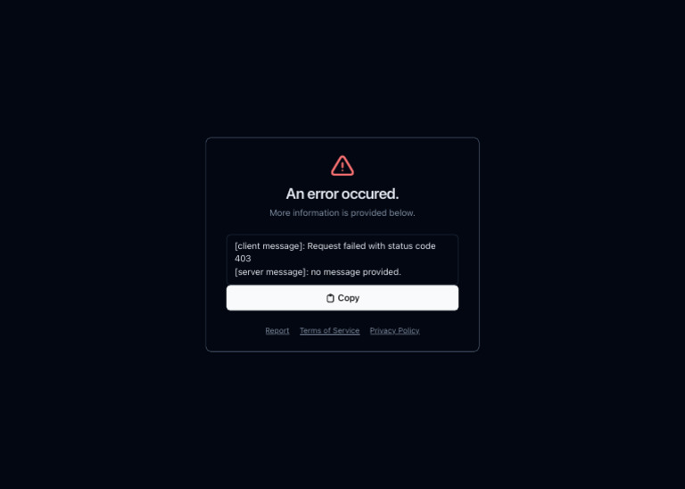 403 Error: Request Failed Explanation | PDF