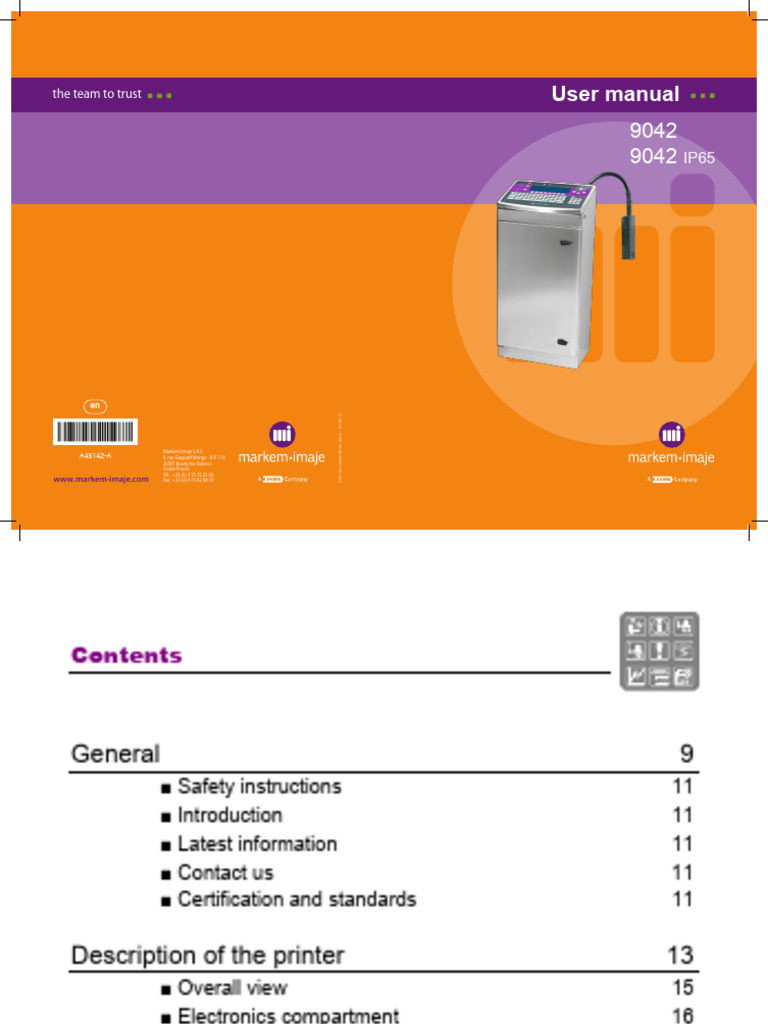 9042 Printer User Manual Guide | PDF | Menu (Computing) | Icon (Computing)