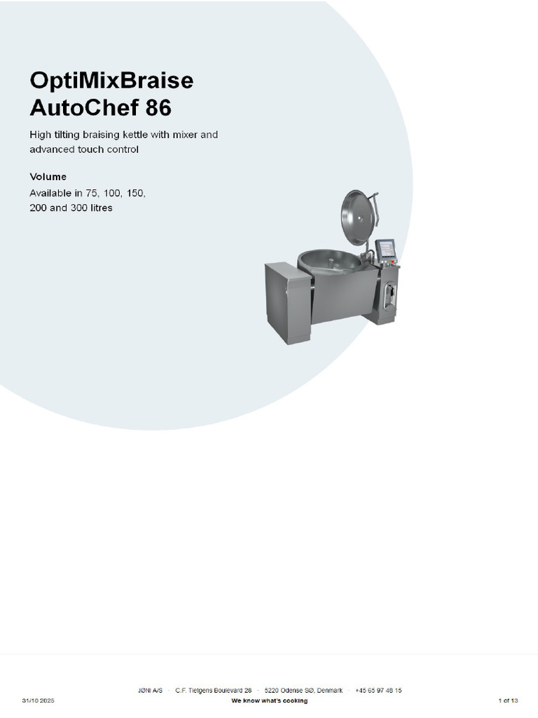 OptiMixBraise AutoChef 86-Extended | PDF
