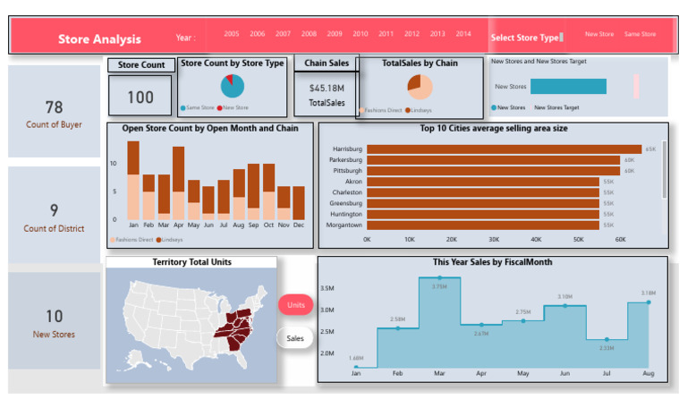 Store Count and Sales Analysis Report | PDF
