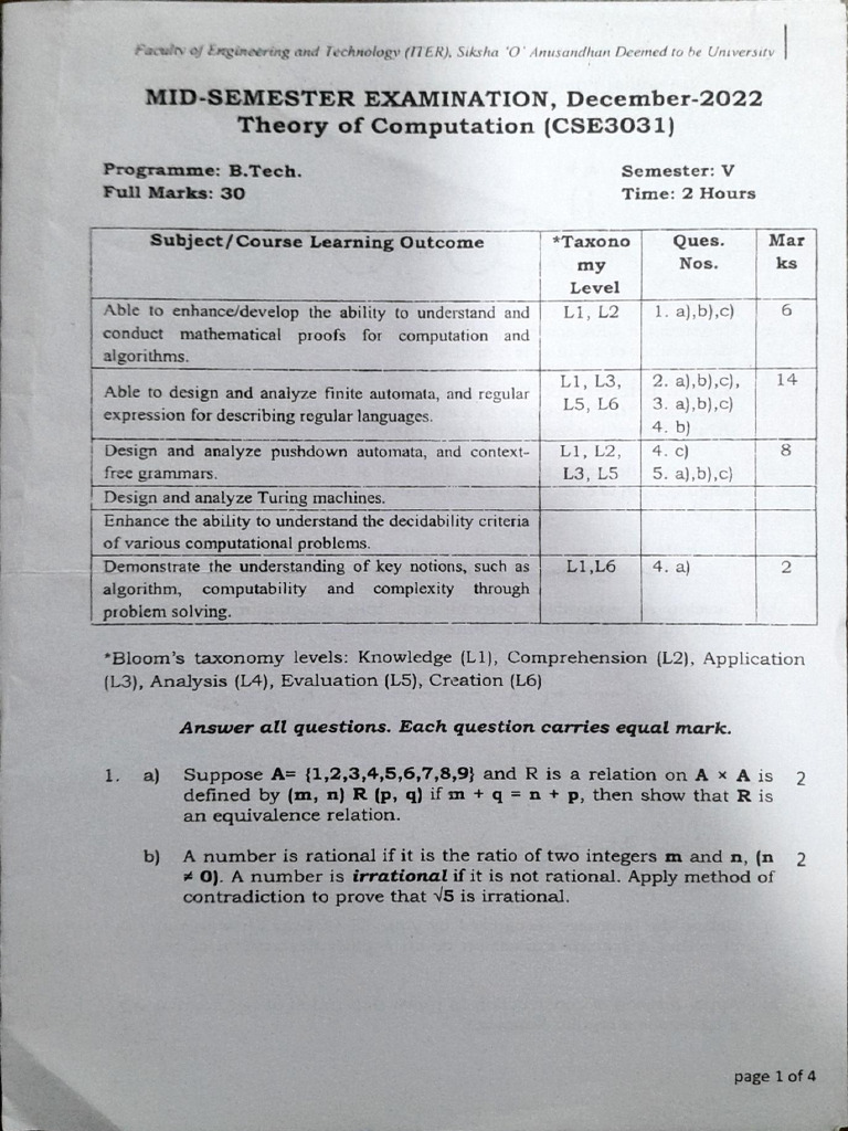 2022 Mid Sem ITC | PDF
