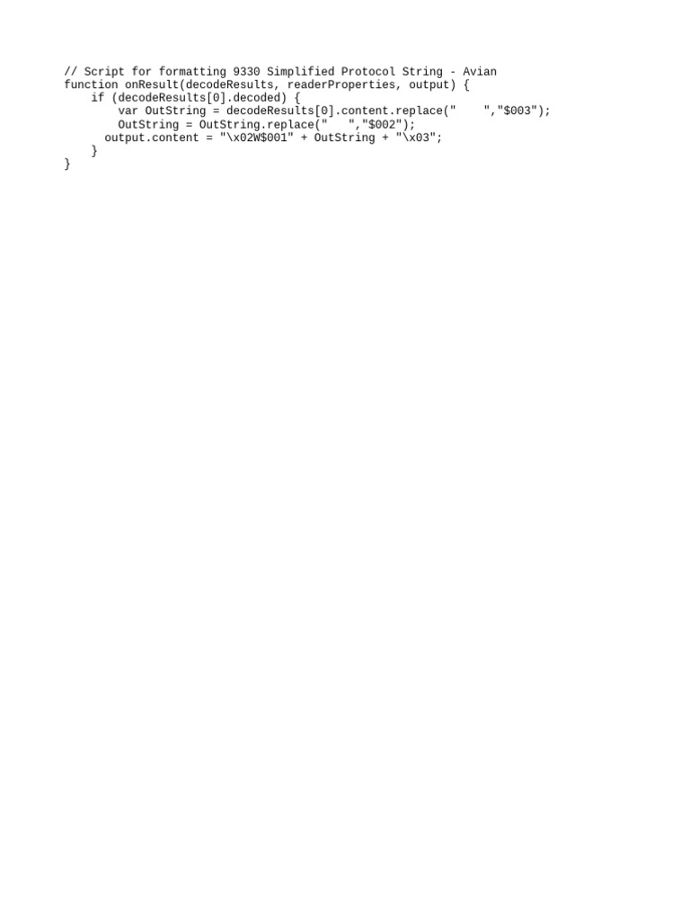 Script For Formatting 9330 Simplif | PDF