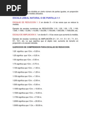 Escalas Y Dibujos Pdf Topografia Cartografia