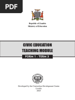 Form 1 Civic Education Teaching Module | PDF