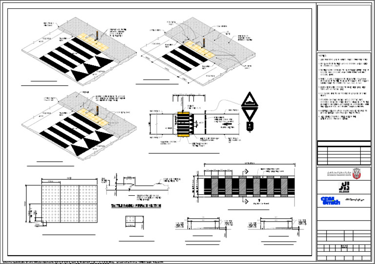 Raised Crosswalk and Tactile Paving Details | PDF | Pedestrian Crossing ...