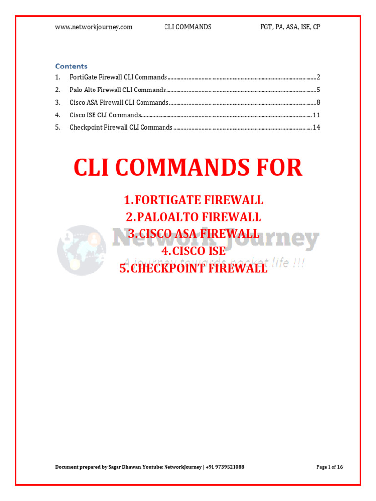 Essential Firewall CLI Commands Guide | PDF | Command Line Interface ...