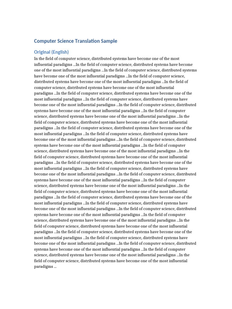 Translation Samples | PDF
