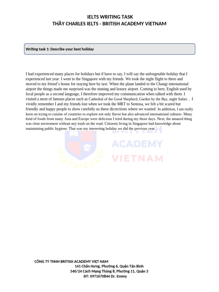 Writing Task - 01 | PDF