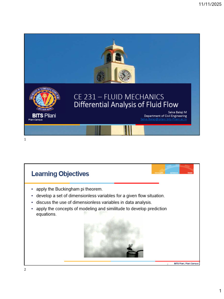 Fluid Mechanics: Buckingham Pi Theorem | PDF | Pi | Chemical Engineering