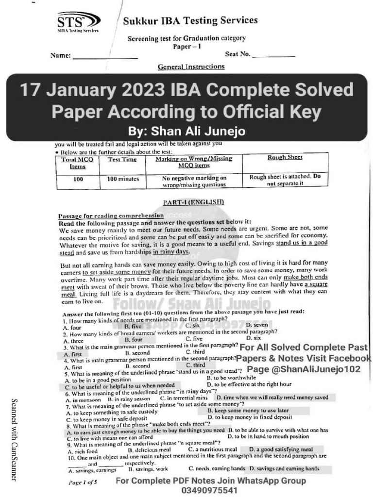 Graduation Past Paper | PDF