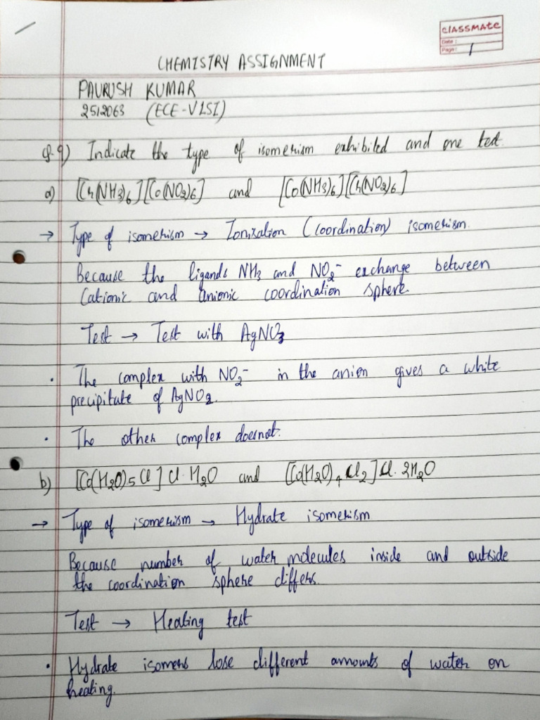 Chem Assignment | PDF