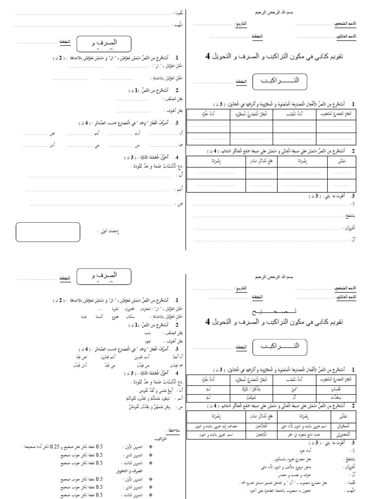 Tqoim Ktabi Fi Mkon Altrakib Oalsrf Oalthoil 4 | PDF