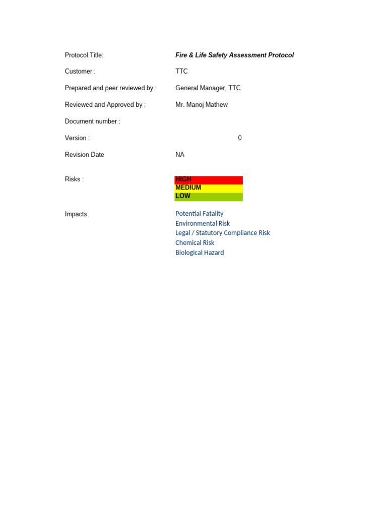 Fire & Life Safety Assessment Guide | PDF | Risk | Audit